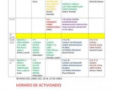 HORARIO DE ACTIVIDADES SEMANA DEL LIBRO