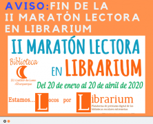 Próximo cierre del concurso «II Maratón Lectora en Librarium»