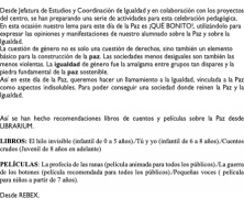 DÍA ESCOLAR DE LA PAZ Y NO VIOLENCIA