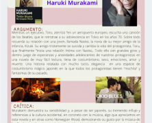 HOY NOS RECOMIENDA… PEDRO GONZÁLEZ. TOKIO BLUES. HARUKI MURAKAMI.